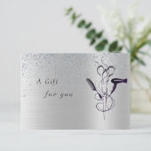 銀グリッター美しいサロンギフト券 (スタンド正面)