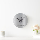 銀グリッター美しいサロン ラウンド壁時計 (ホーム)