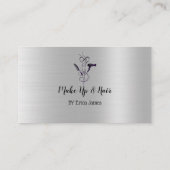 銀グリッター美しいサロン 予約カード (裏面)