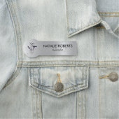 銀グリッター美しいサロン 名札 (インサイチュ)