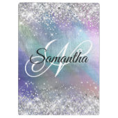 銀グリッター虹色ファンシー箔 クリップボード (裏面)