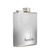 銀グリッター金グラデーション属箔モノグラム フラスク (右)