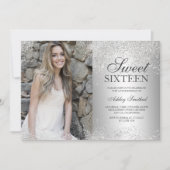 銀グリッター金属箔フォトスイート16 招待状 (正面)