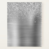 銀グリッター金属美しいサロン点滅2024 プランナー手帳 (裏面)