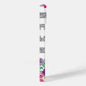 銀グリッター，花，ストライプ金ゴールドモノグラム Case-Mate iPhoneケース (裏面 / 右)