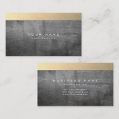 銀グレンギー抽象芸術セメント壁グレー金ゴールドブラック 名刺 (正面/裏面)