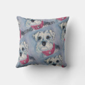 銀グレーシュナウザー クッション (裏面)