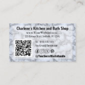 銀グレーフェイク大理石 名刺 (裏面)