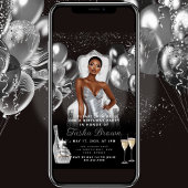 銀グレームバルーン王室の誕生日招待状 招待状