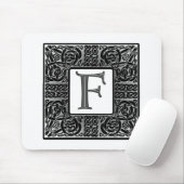 銀ケルト語「F」モノグラム マウスパッド (マウス)