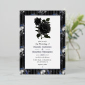 銀ゴシックフローラ結婚箔招待状 箔招待状 (立ち正面)