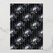 銀ゴシックフローラ結婚箔招待状 箔招待状 (裏面)