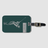 銀ゴルファー ラゲッジタグ (正面横)