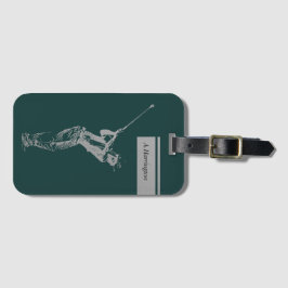 銀ゴルファー ラゲッジタグ