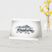 銀サイ カード (黄色い花)