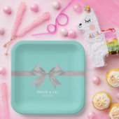 銀シャワーパーティーのパーソナライズされた花嫁Touch ペーパープレート (パーティー)