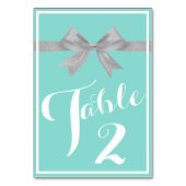 銀シャワーブライダルセンターピースパーティーのTouch テーブルナンバー (正面)