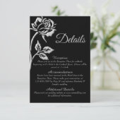 銀シンプルバラエンクロージャカード エンクロージャーカード (スタンド正面)