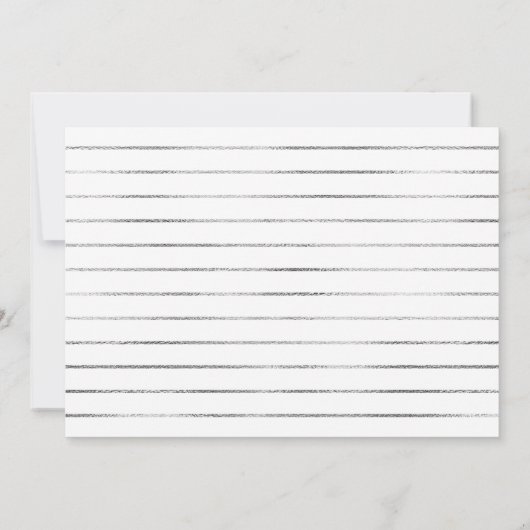 銀シンプル枠結婚式招待状 招待状 (裏面)