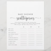 銀シンプル赤ちゃんシャワー散乱ゲーム (正面)