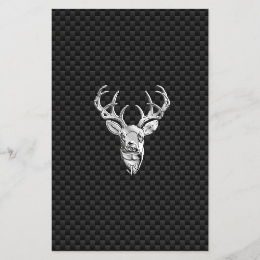 銀シンボリック鹿オンカーボンファイバースタイルプリント チラシ (正面)