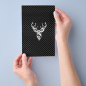 銀シンボリック鹿オンカーボンファイバースタイルプリント チラシ (ハンドル)