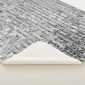 銀シークインのシームレスパターン シェルパブランケット (3/4)