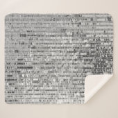 銀シークインのシームレスパターン シェルパブランケット (正面(横))