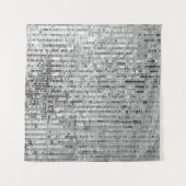 銀シークインのシームレスパターン タペストリー (正面(横))