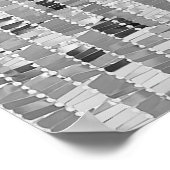 銀シークインのシームレスパターン ポスター (角)