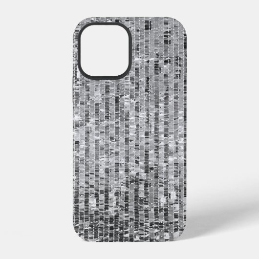 銀シークインのシームレスパターン iPhoneケース (裏面)