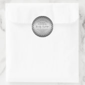 銀シールフェイクラベル手作り体バター ラウンドシール (バッグ)