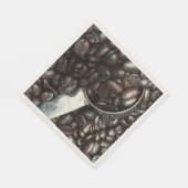 銀スコップ写真付き焙煎コーヒー豆 スタンダードランチョンナプキン (角)