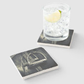 銀スタイリッシュのスターラップオンイングリッシュライディングサドル ストーンコースター (横)