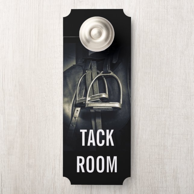 銀スタイリッシュのスターラップオンイングリッシュライディングサドル ドアノブサイン (ノブ)