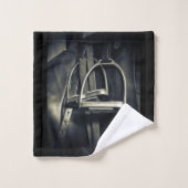 銀スタイリッシュのスターラップオンイングリッシュライディングサドル バスタオルセット (ウォッシュタオル)