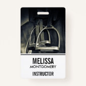 銀スタイリッシュのスターラップオンイングリッシュライディングサドル バッジ (裏面)