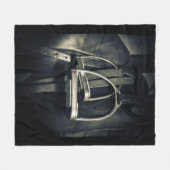 銀スタイリッシュのスターラップオンイングリッシュライディングサドル フリースブランケット (正面(横))