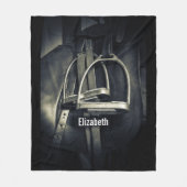 銀スタイリッシュのスターラップオンイングリッシュライディングサドル フリースブランケット (正面)