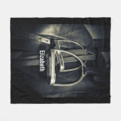 銀スタイリッシュのスターラップオンイングリッシュライディングサドル フリースブランケット (正面(横))