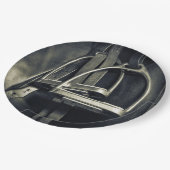 銀スタイリッシュのスターラップオンイングリッシュライディングサドル ペーパープレート (アングル)