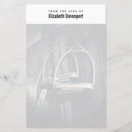 銀スタイリッシュのスターラップオンイングリッシュライディングサドル 便箋