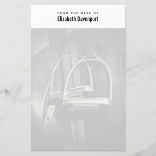 銀スタイリッシュのスターラップオンイングリッシュライディングサドル 便箋