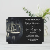 銀スタイリッシュのスターラップオンイングリッシュライディングサドル 招待状 (スタンド正面)