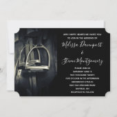 銀スタイリッシュのスターラップオンイングリッシュライディングサドル 招待状 (正面)