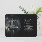 銀スタイリッシュのスターラップオンイングリッシュライディングサドル 招待状 (スタンド正面)