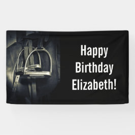 銀スタイリッシュのスターラップオンイングリッシュライディングサドル 横断幕