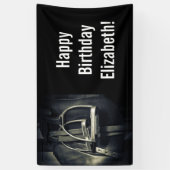 銀スタイリッシュのスターラップオンイングリッシュライディングサドル 横断幕 (縦)