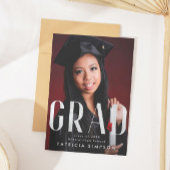 銀スタイリッシュはっきりした灰色フォイルGRAD写真 案内状