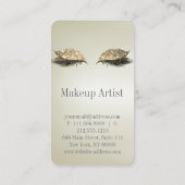 銀スタイリッシュグリッターが睫毛を滴らせる 名刺 (裏面)